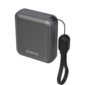 Dudao K22+ 10000mAh šedá / Mini Powerbanka / s přívěskem-kabelem / USB-C / 22.5W (183268)