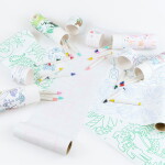 Meri Meri Omalovánky s voskovkami v tubě – Mermaid, modrá barva, papír, vosk