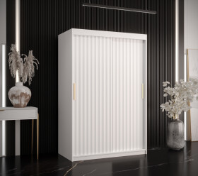 Šatní skříň Abi Riflo Wave 1 Barva korpusu: Bílá, Rozměry: 120 cm, Dveře: Bílá bez zrcadla