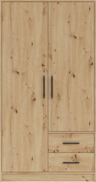 Šatní skříň Smart SR3 Varianta: Bez zrcadla, Barva korpusu + barva dveří: Dub artisan