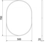 MEXEN - Loft zrcadlo 70 x 50, černý rám 9851-070-050-000-70