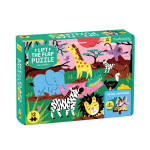 Mudpuppy Puzzle - Lift-the-flap -Safari (12 dílků)