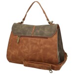 Módní dámská koženková kabelka do ruky Sira, hnědá-coffee