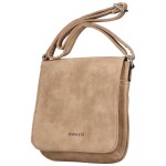 Dámské koženkové crossbody s klopou Debora, hnědá