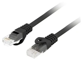 Lanberg Cat6 černá / Patch kabel / UTP / 2 m / LSZH / CU / Fluke Passed (PCU6-10CU-0200-BK)