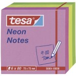 TESA Samolepicí poznámkové bločky Neon, 75 x 75 mm, mix barev, 6 x 80 ks
