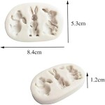 Dortisimo Silikonová forma Zajíčci 3,7 cm