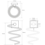 SAPHO - X-SQUARE držák fénu spirálový, chrom XQ005