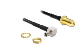 Delock Anténní kabel SMA Jack přepážka - TS-9 90° zástrčka 0.17m (88487)