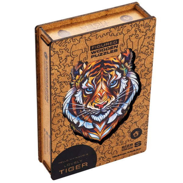 UNIDRAGON dřevěné puzzle TYGR velikost S (19x24cm) - EPEE