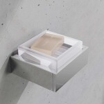 STEINBERG - 460 Mýdlenka nástěnná s držákem, matné sklo/chrom 460 2201