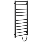 CERANO Elektrický sušák ručníků Domenico - 187 W - černá matná - 1160x550 mm