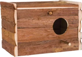 Trixie Hnízdící budka z přírodního dřeva 30x20x20 cm / Hnízdící budka / Kůrové dřevo / S bidýlkem