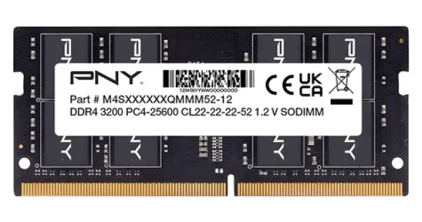 PNY Performance 16GB DDR4 3200MHz / Operační paměť / SO-DIMM / CL22 / 1.2V (MN16GSD43200-SB)
