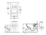 VILLEROY & BOCH - Subway 2.0 Závěsné WC, DirectFlush, CeramicPlus, Almond 5614R0AM