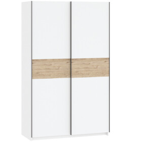 FRONTI Šatní skříň BERNO 120 - bílá + jackson hickory 22008