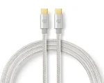 Nedis Profigold Fabritallic USB-C kabel / USB-C - USB-C / USB 2.0 / 480 Mbps / 10 W / 1 m (CCTB60700AL10)