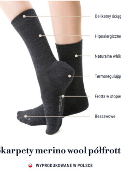 DÁMSKÉ POLOPONOŽKY Z MERINO VLNY 130 ECRU 38-40