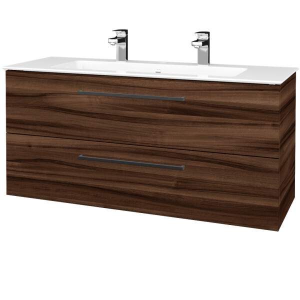 Dřevojas - Umyvadlová skříňka GIO SZZ2 120 - D06 Ořech / Úchytka T06 / D06 Ořech 406998H