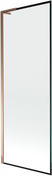 MEXEN/S - Next L vanová zástěna FIX 70 x 150, černá vzor, růžové zlato 895-070-000-03-70-60