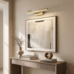 Koupelnové nástěnné LED svítidlo SWE031-1W 40cm Brush Gold OSW-20130