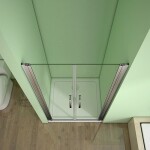 H K - Sprchové dveře MELODY D2 100 dvoukřídlé 96-100 x 195 sklo grape SE- MELODYD2100-319