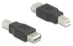 DeLock 67199 černá / Adaptér / USB 2.0 / USB-B samec - USB-A samice (67199)