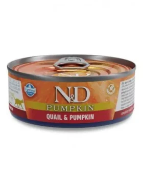 ND Pumpkin Cat Quail Pumpkin 70 g / Konzerva pro kočky / dospělé kočky / s dýní