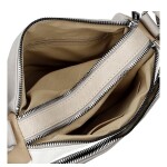 Trendy dámská koženková crossbody kabelka Vanda, šedá
