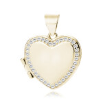 LUNICA Stříbrný přívěsek ZLATÉ SRDCE 0741