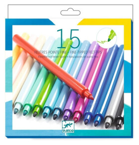 DJECO Fixy s tenkým hrotem 15 ks