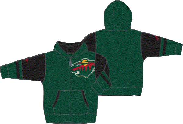 Outerstuff Dětská Mikina Minnesota Wild Faceoff Colorblocked Fleece Full-Zip Velikost: Dětské let)