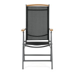 Zahradní židle, hliník, síťovina, šedá, AZC-W1408 GREY