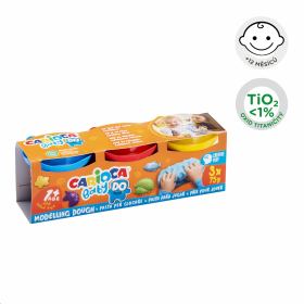 Carioca modelovací hmota Baby Do 1+, 3 × 75 g, mix barev
