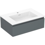 MEXEN/S - Orio koupelnová skříňka 70 cm s umyvadlem Otis, 1 šuplík, grafit mat/bílá mat 91A10-07023-1-BF66-W18M01