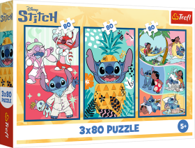 Puzzle Lilo & Stitch: Svět Stitche 3x80 dílků - Twistshake