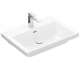 VILLEROY & BOCH - Subway 3.0 Umyvadlo 65x47 cm, s přepadem, otvor pro baterii, CeramicPlus, Stone White 4A7065RW