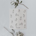 Eulenschnitt Přírodní houbová utěrka Rabbit – set 3 ks, bílá barva, krémová barva