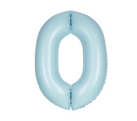 Balónek narozeniny číslo 0 světle modrý 86 cm Balónek narozeniny číslo 0 světle modrý 86 cm