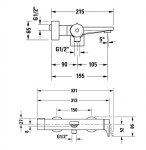 DURAVIT - Tulum Vanová baterie, chrom TU5230000010