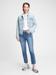 GAP Modré dámské džíny high rise cigarette jeans with secret smoothing pockets with