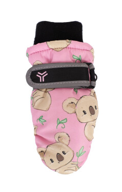 YOCLUB REN-0336G Dívčí lyžařské rukavice růžová 12 cm