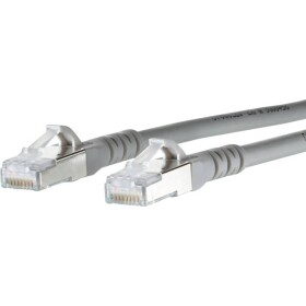 Metz Connect 130845A533-E RJ45 síťové kabely, propojovací kabely CAT 6A S/FTP 15.00 m šedá s ochranou 1 ks