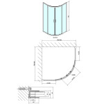 POLYSAN - EASY čtvrtkruhová sprchová zástěna 800x800, L/R, čiré sklo EL2515