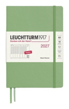Týdenní plánovač Sage, Medium A5 2027, anglicky