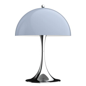 Louis Poulsen Stolní lampa Panthella 250 Opal Grey/Chrome, šedá barva, stříbrná barva, kov, plast