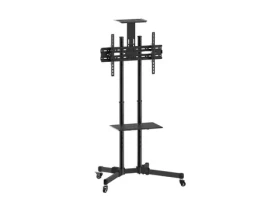 Equip Podlahový stojan TV černá / Podlahový stojan TV / 37"-70" / nosnost 50 kg / VESA 600x400 / výškové nastavení (650603)