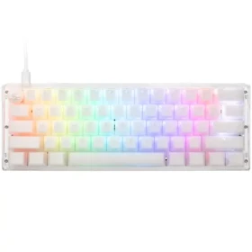 Ducky One 3 Aura Mini Cherry MX-Speed-Silver bílá / herní klávesnice / podsvícená / mechanická / drátová USB-C / US (DKON2161ST-PUSPDAWWWWC1)