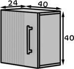 Závěsná skříňka Raftt Barva korpusu: Černá, Dveře: Černé