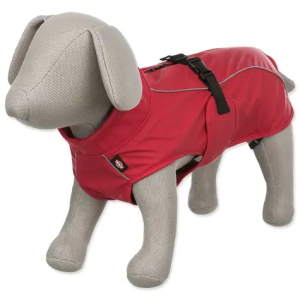 TRIXIE Pláštěnka Vimy XL 80 cm červená / Pro psy / Voděodolná / Reflexní prvky / Obvod hrudi 82-108 cm (G14-680229)